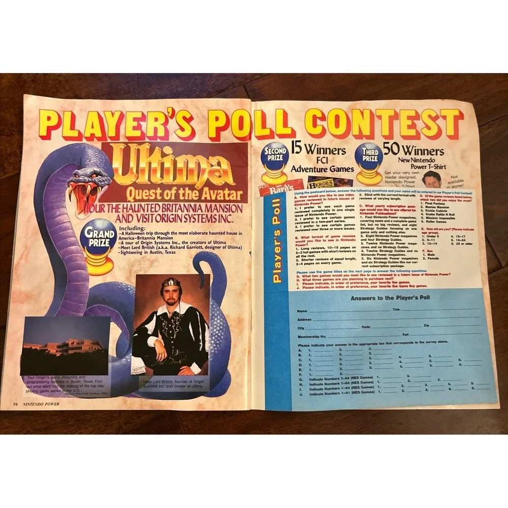Nintendo Power Volume 16 Issue - 1990 Maniac Mansion TMNT Solar Jetman Poster